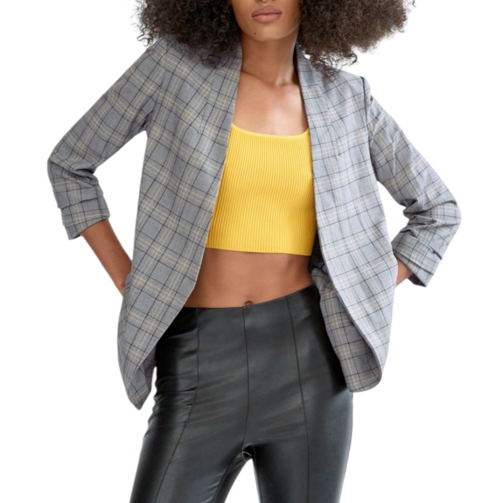 Aritzia Babaton Power 3/4 Sleeve Blazer Grey